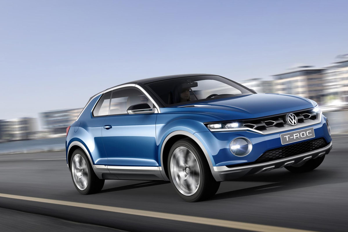 VW T-ROC concept 2014 driving