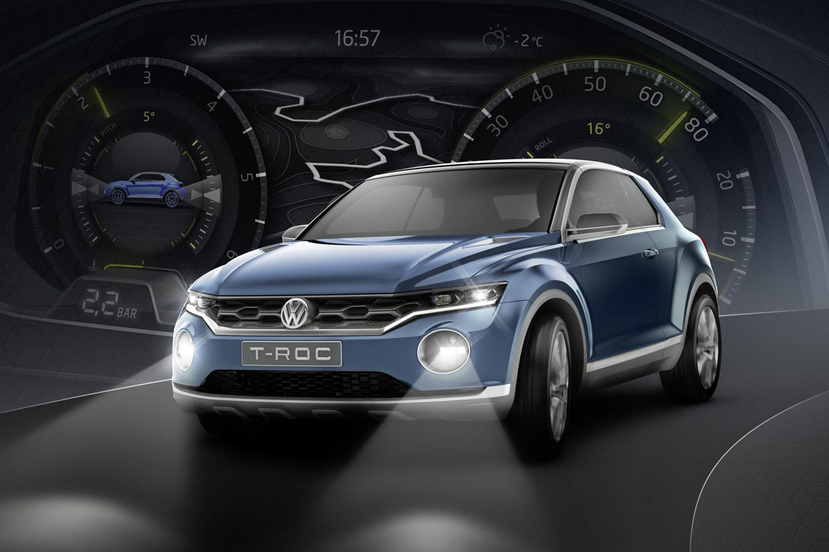VW T-ROC concept 2014 headlights