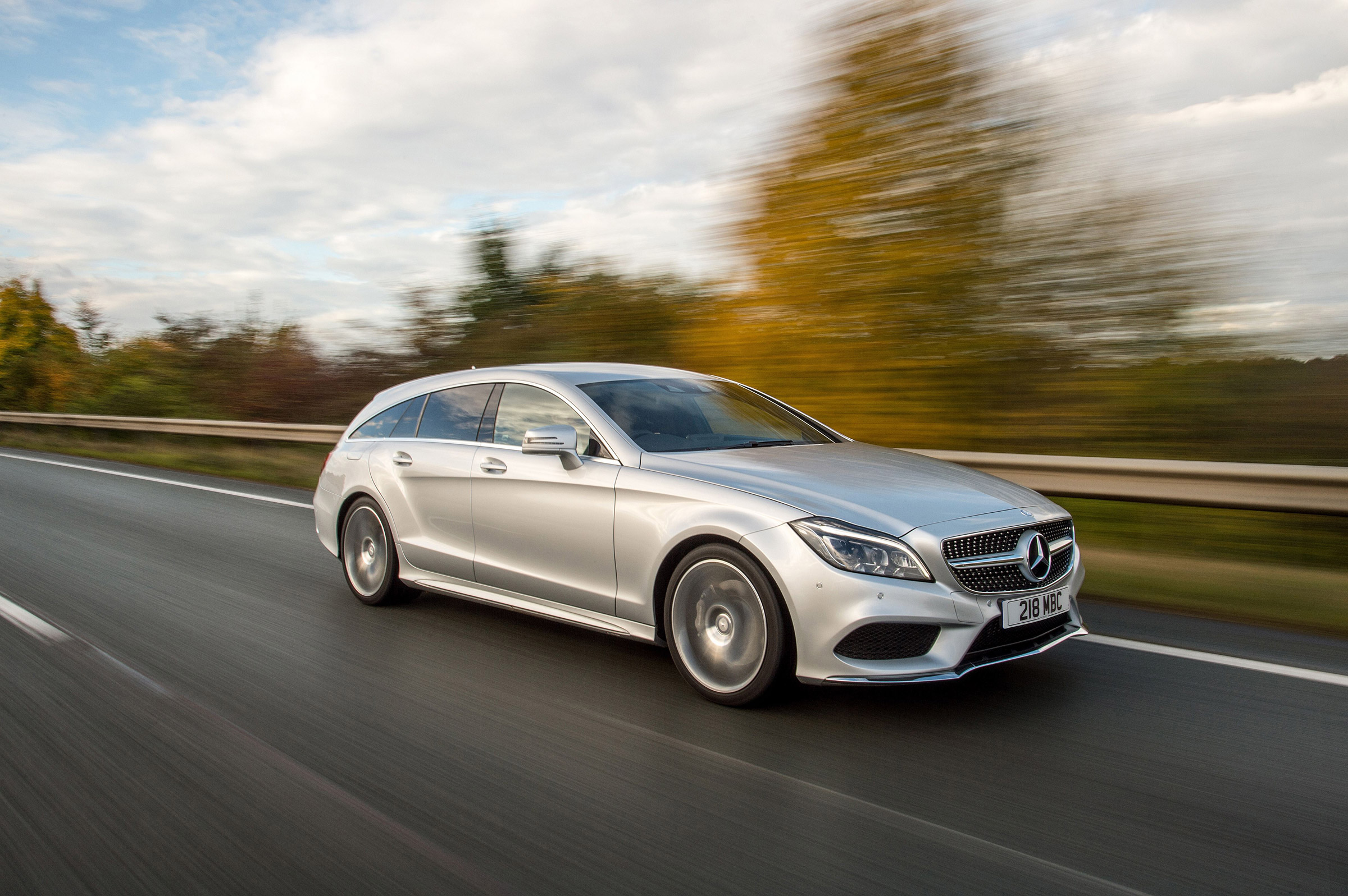 silver Mercedes CLS Shooting Brake estate