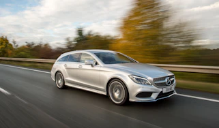 silver Mercedes CLS Shooting Brake estate