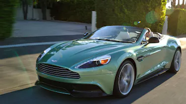 Aston Martin Vanquish Volante front action