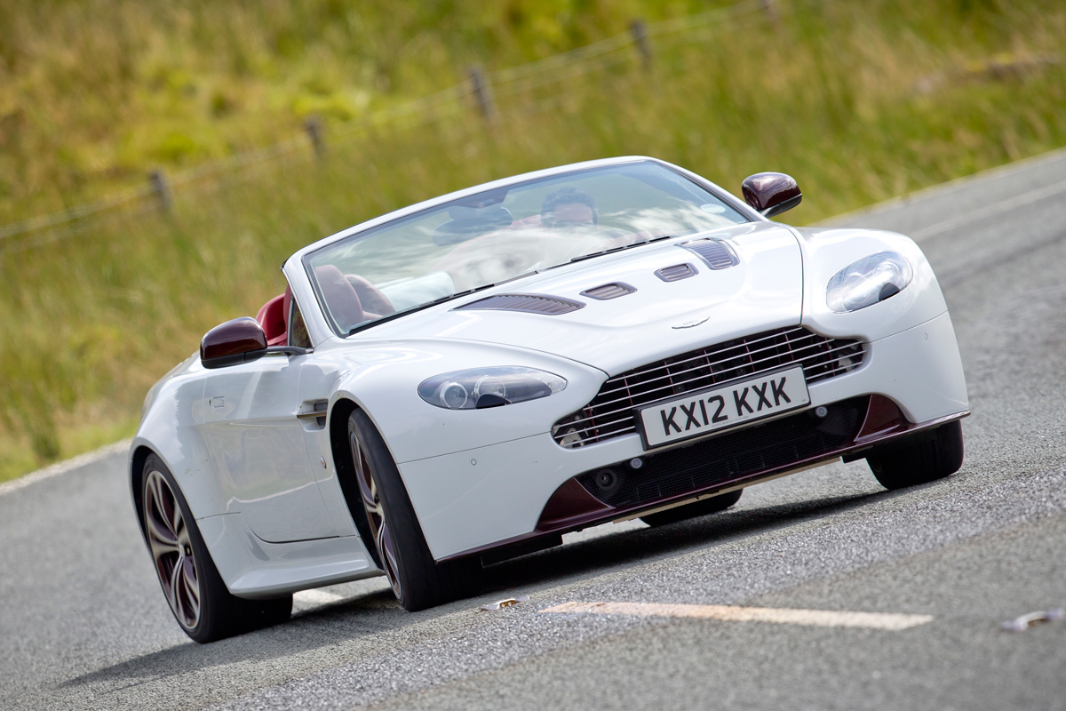 Aston Martin V12 Vantage Roadster front cornering