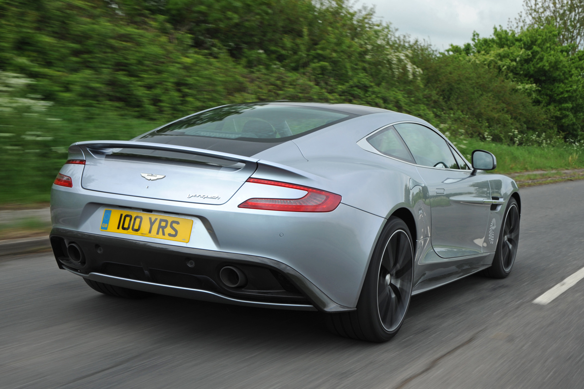 Aston Martin Vanquish Centenary Edition rear tracking