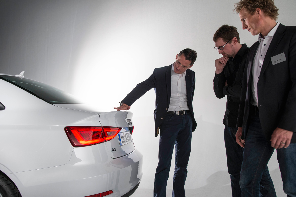 Audi A3 Saloon in the studio