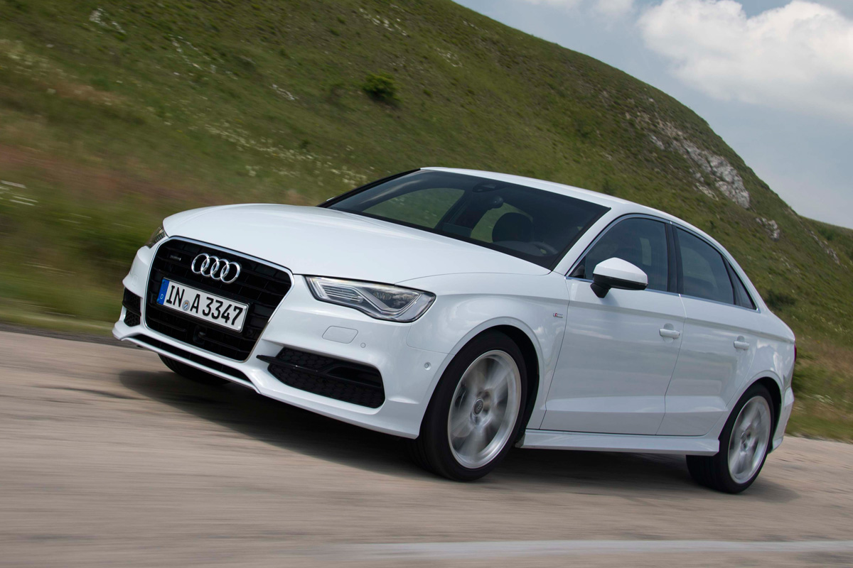 Audi A3 Saloon on the road