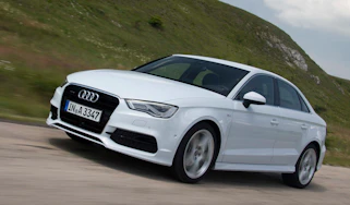 Audi A3 Saloon on the road