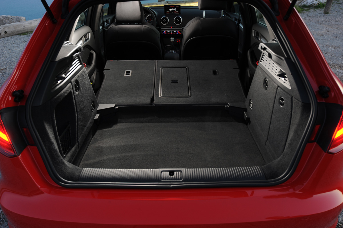 Audi A3 Sportback boot seats down