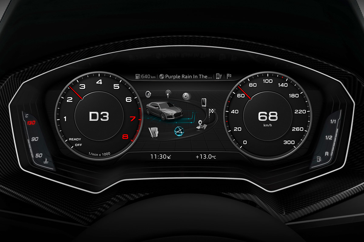 Audi TT 3 dials classic view