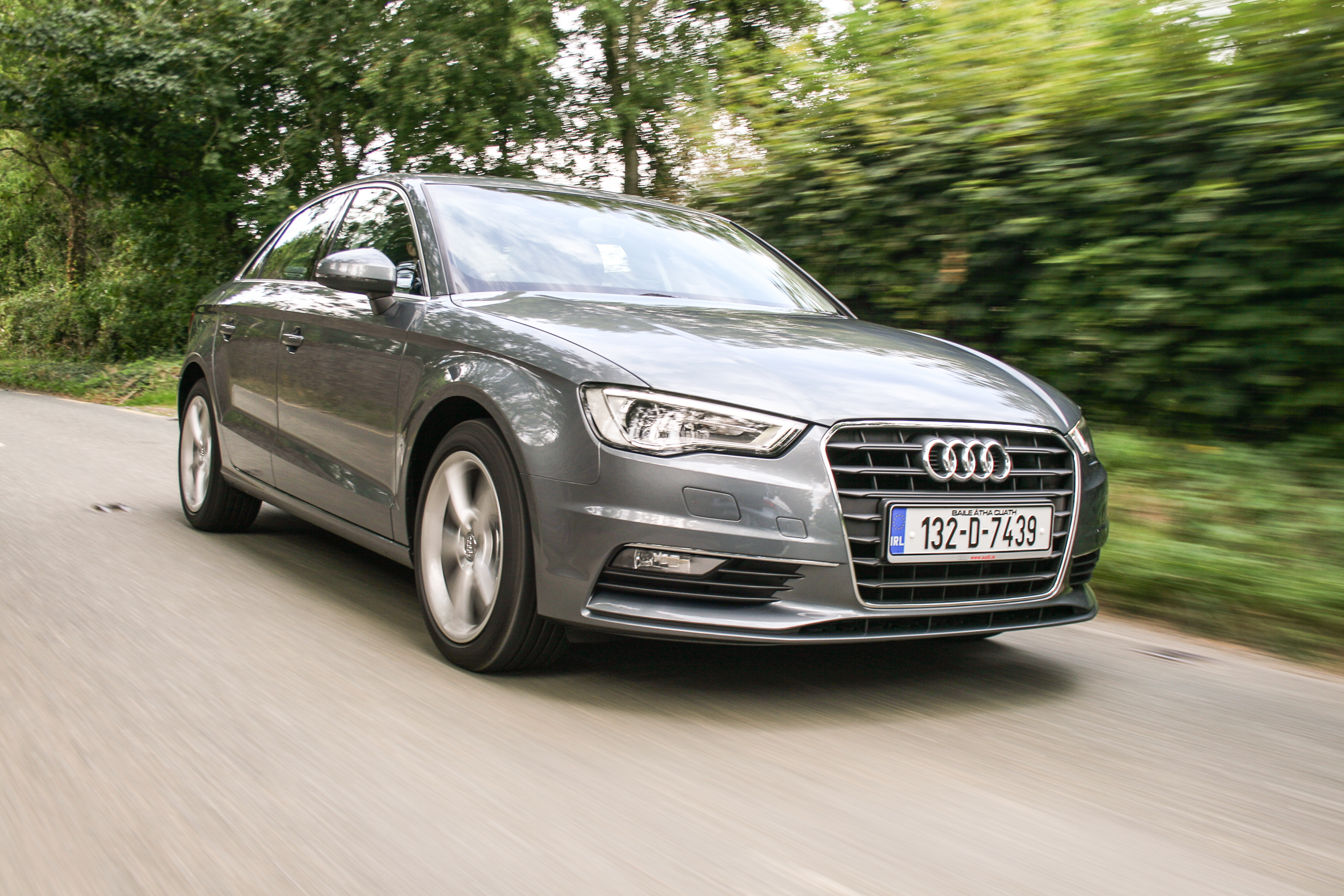 Audi A3 Saloon front tracking 