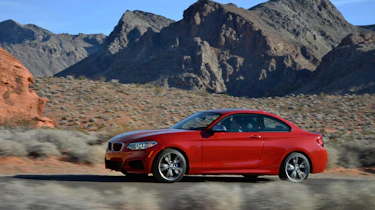 BMW M235i 2014 side desert