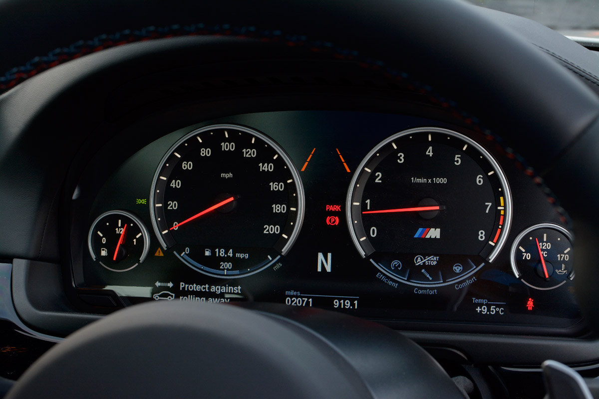BMW M5 Competition Pack dials