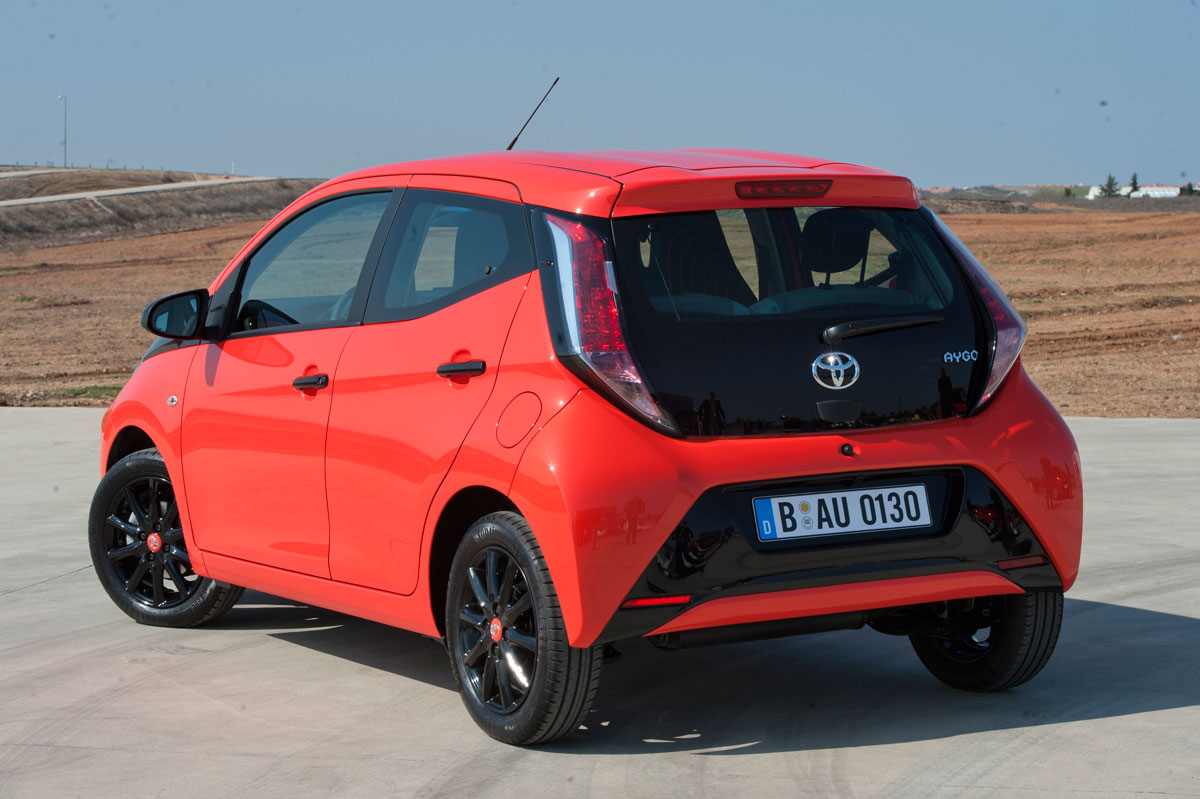 Toyota Aygo red rear