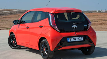 Toyota Aygo red rear