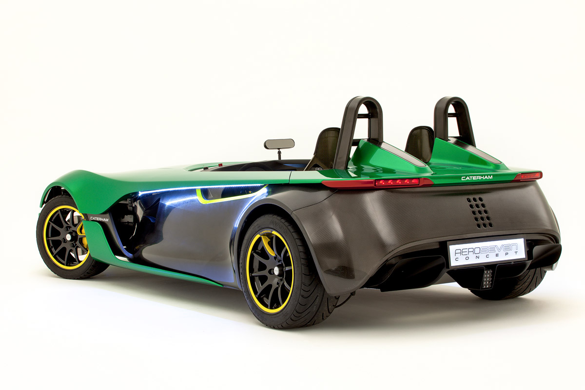 caterham aeroseven concept rear three quarter