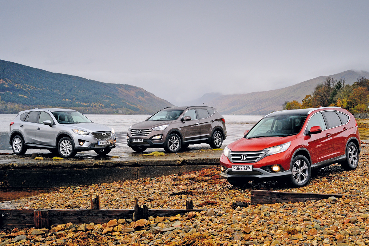 Mazda CX-5 vs Hyundai Santa Fe and Honda CR-V