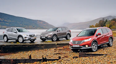 Mazda CX-5 vs Hyundai Santa Fe and Honda CR-V