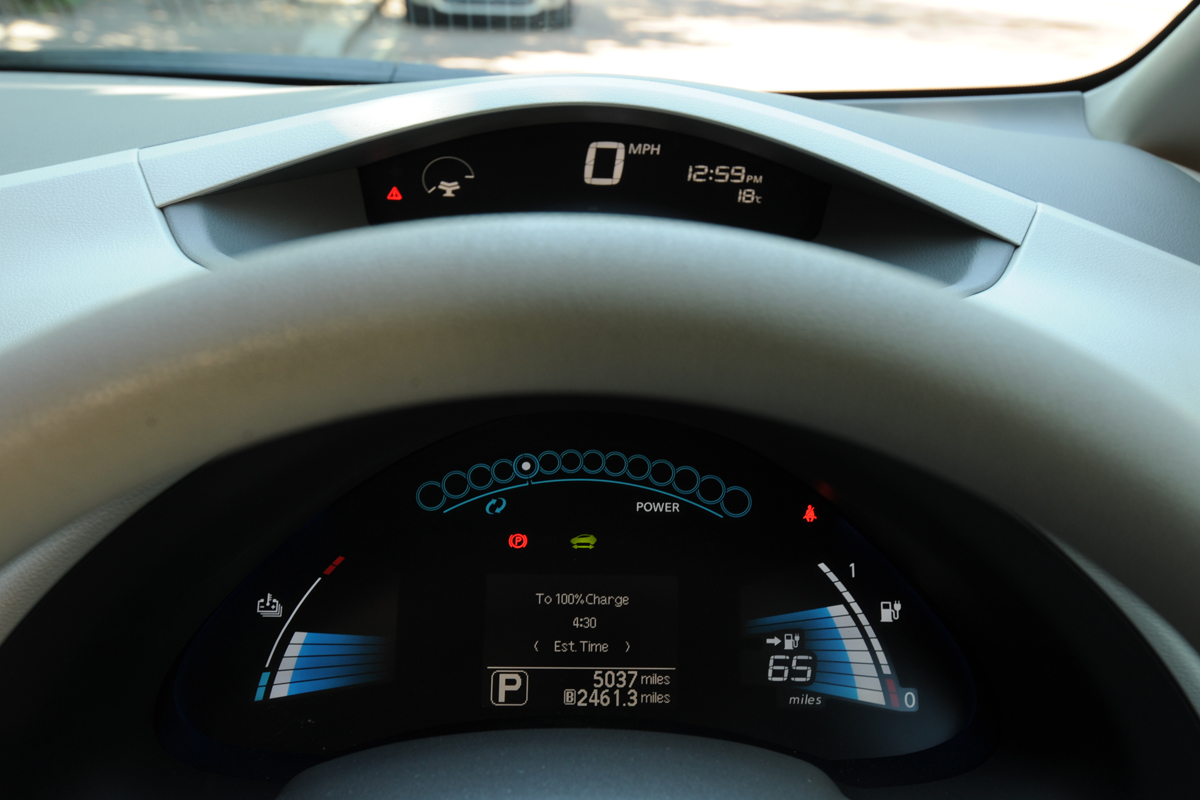 Nissan Leaf dial detail
