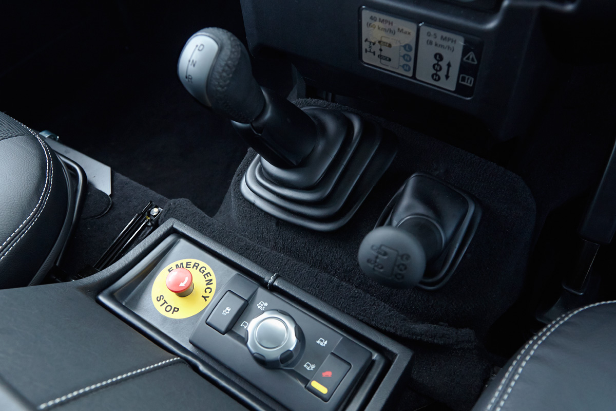 Electric Defender interior detail