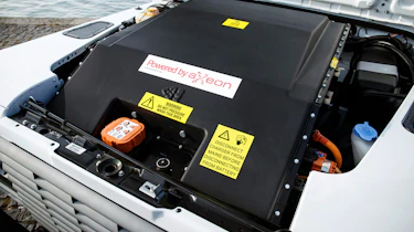 Electric Defender under the bonnet