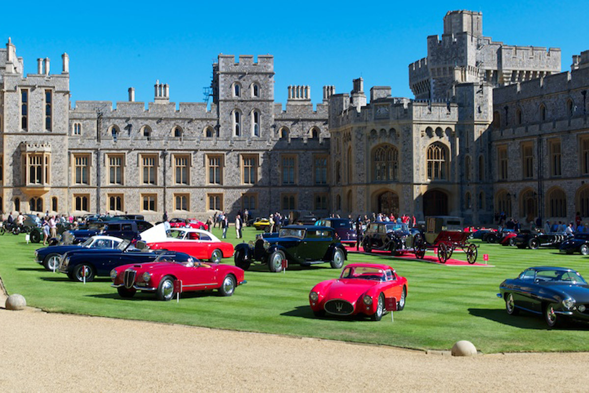 Entrants on display in the central quadrangle of Windsor Castle