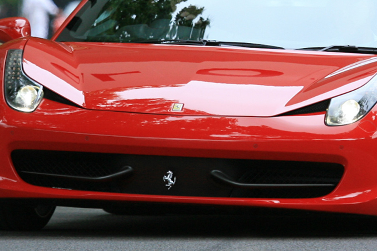 Ferrari 458 Italia - a very serious moustache 
