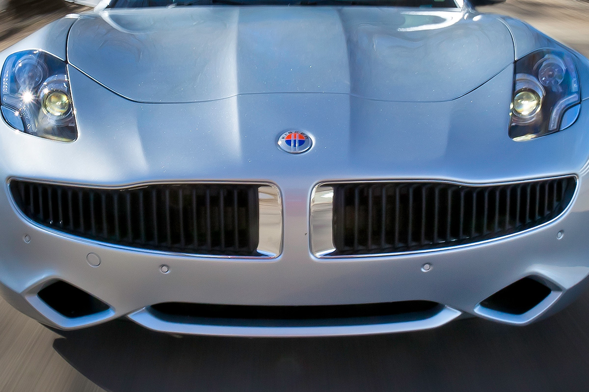Fisker Karma - probably the best moustache we've ever seen on a car 