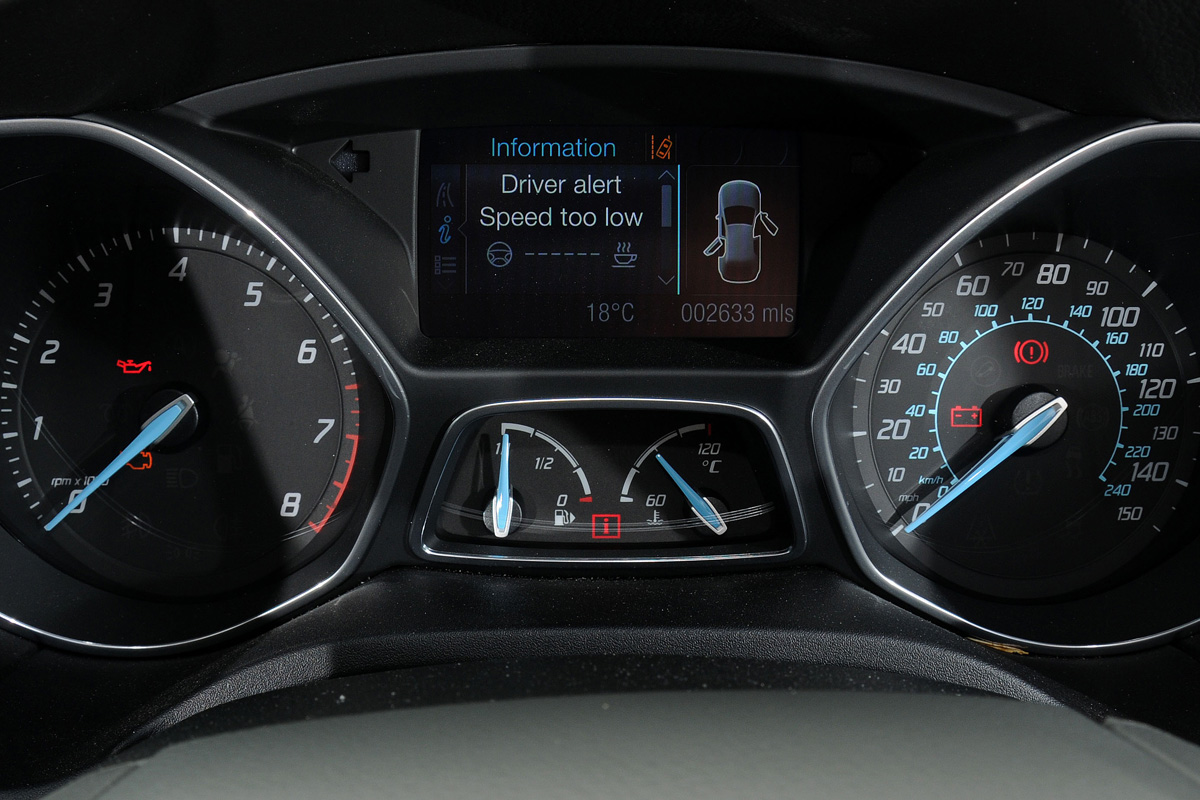 Ford Focus 1.6 EcoBoost Zetec S Estate dials