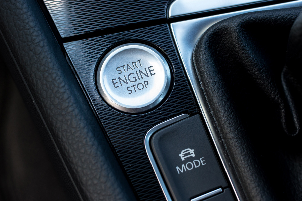 New Golf GTD starter button