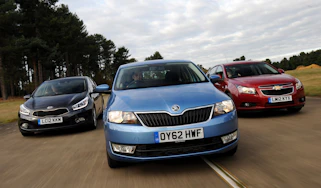 Kia Cee'd vs Skoda Rapid and Chevrolet Cruze
