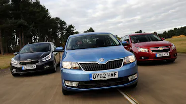 Kia Cee'd vs Skoda Rapid and Chevrolet Cruze