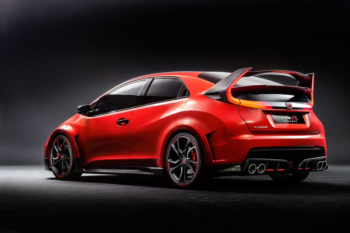New Honda Civic Type R concept rear three quarters