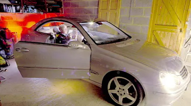 Side view of Mercedes-Benz CLK Coupe