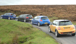 MINI Cooper S vs Renaultsport Clio 197 vs Ford Focus ST-2 vs VW Golf GTI