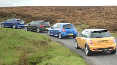 MINI Cooper S vs Renaultsport Clio 197 vs Ford Focus ST-2 vs VW Golf GTI