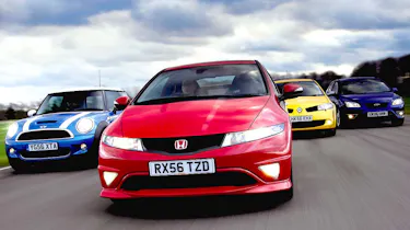 Honda Civic Type R vs MINI Cooper S, Ford Focus ST and Renaultsport Megane 2007 group test review