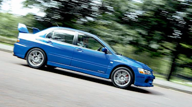 Side view of Mitsubishi Lancer Evo IX