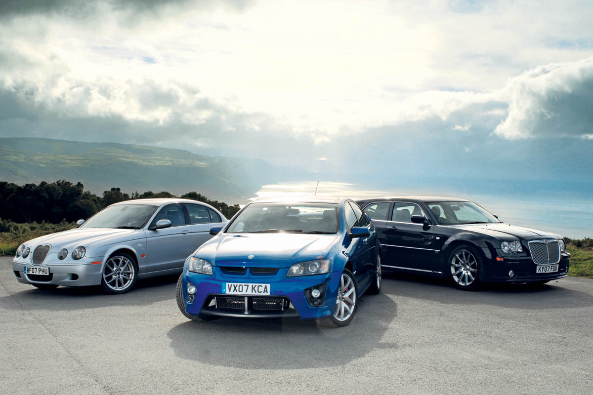 Vauxhall VXR8 vs Chryster 300C SRT-8 vs Jaguar S-Type R