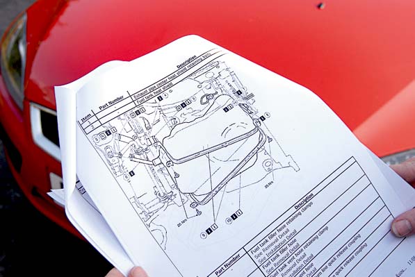 Ford Focus diagnostic sheet