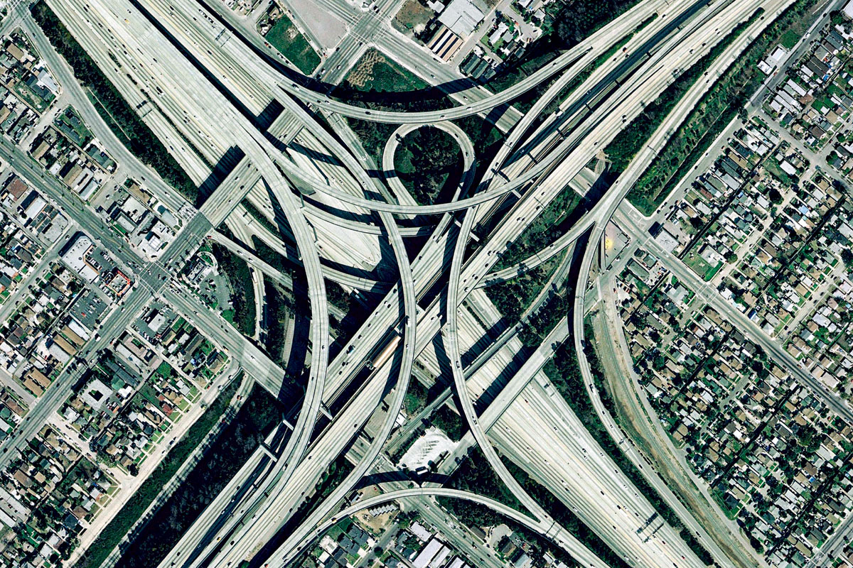 I-710 and I-105 Interchange, Los Angeles, California, US
