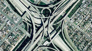 I-710 and I-105 Interchange, Los Angeles, California, US