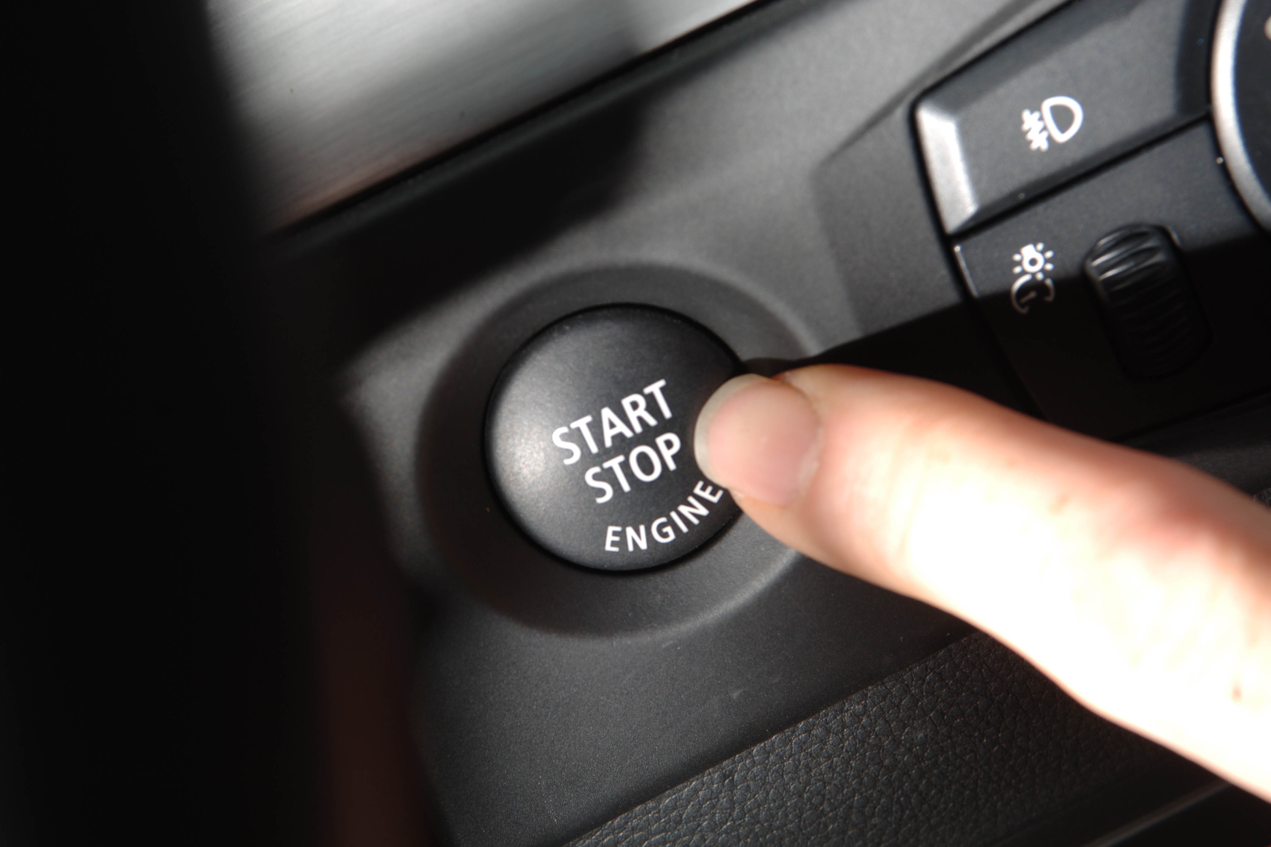 BMW start button