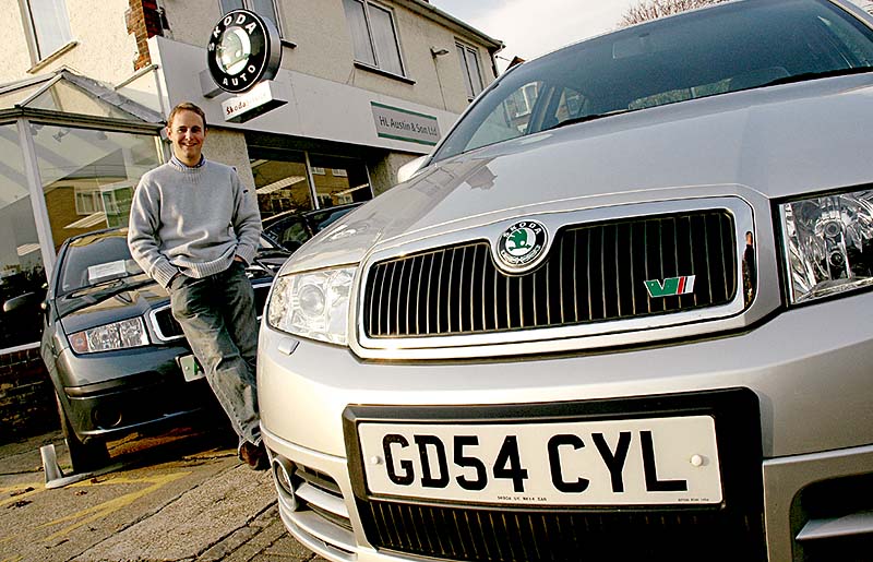 Front view of Skoda Fabia VRS
