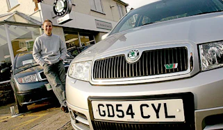 Front view of Skoda Fabia VRS