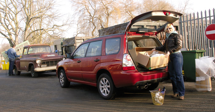 Rear view of Subaru Forester