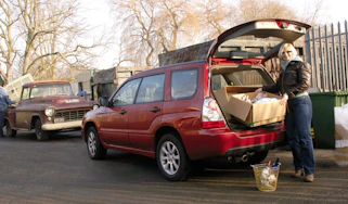 Rear view of Subaru Forester