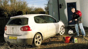 Rear view of VW Golf GTI