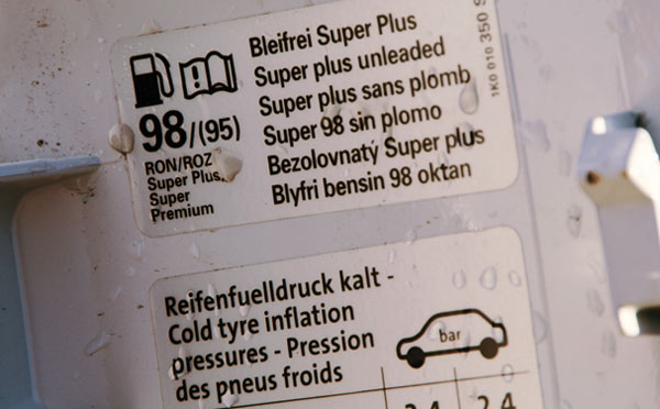 VW Golf GTI info sticker