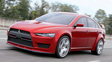 Front view of Mitsubishi Lancer Evo X