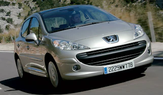 Front view of Peugeot 207 five-door