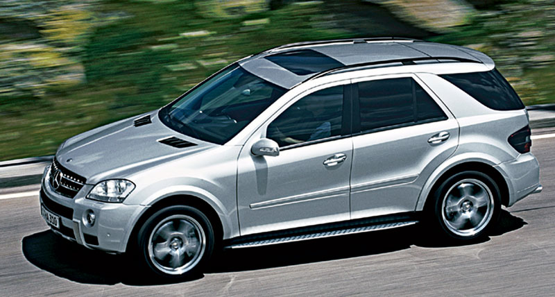 Side view of Mercedes ML63 AMG